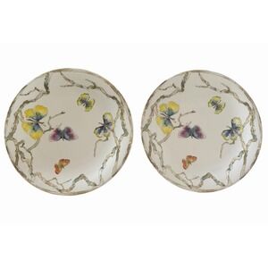 2 Michael Aram Butterfly Ginkgo Dinner Plates Across